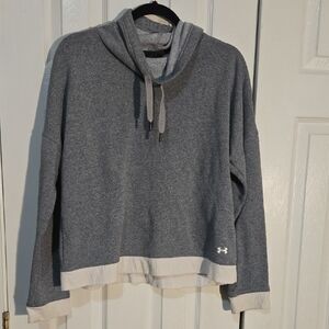 Under Armour Gray Drawstring Cowl Neck Sweater M